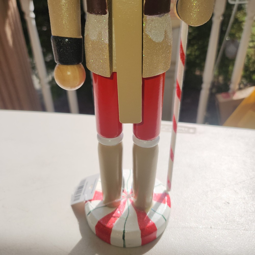 CHRISTMAS NUTCRACKER 15" TALL GINGERBREAD MAN CANDY CANE NEW W/ Tag