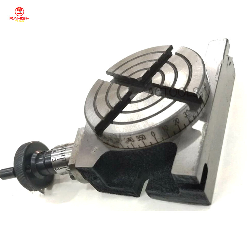 Rotary Table Horizontal & Vertical 100mm /4" + 80mm 3 Jaws Self centering Chuck