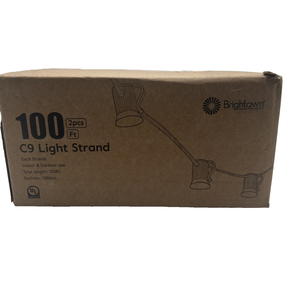 C9 Light Strand Set 100 FT EACH For E17 Socket- Green String Light