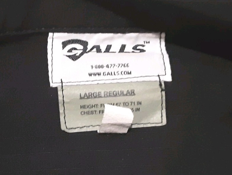 Galls Black BDU 4 Pocket Jacket - Poly/Cotton Large Regular