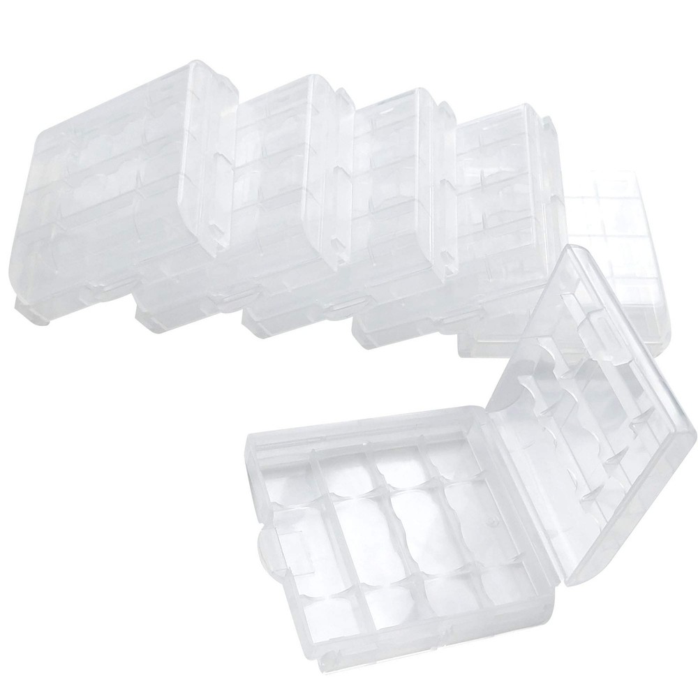 6 Pack Battery Case Holder Container Portable Storage Case for Home Office