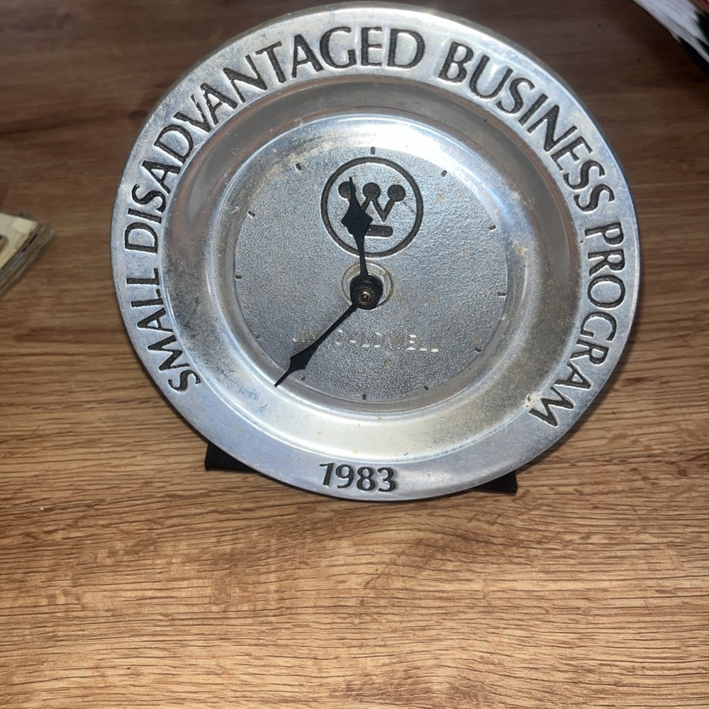 Vintage Westinghouse Small Disadvantaged Business Program Clock 1983