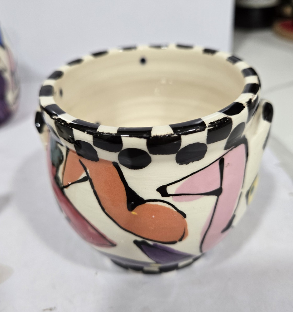 ROBIN STERLING CERAMIC HIGH HEEL SUGAR & CREAMER SET FOR STUART WEITZMAN
