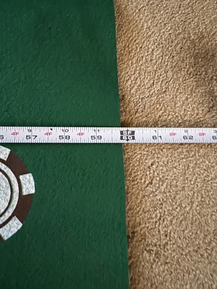 Poker Green Felt Mat 60x30”