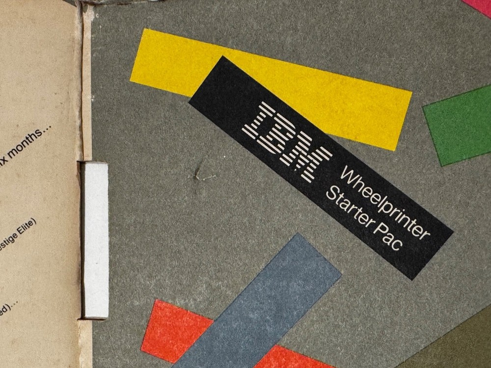 Paul Rand IBM Rare Graphic Design example 1984 Wheelprinter Starter Pac Vintage