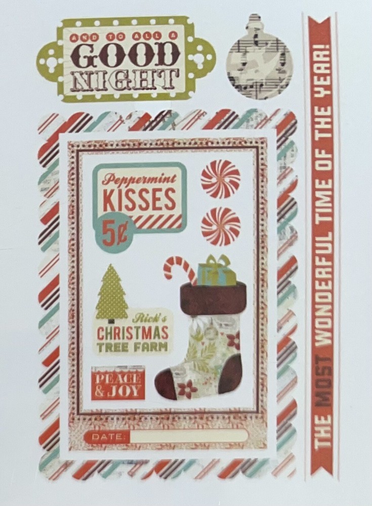 Basic Grey Designer Chipboard Christmas Alphas Real Thick Sticky Chip Sticker 4p