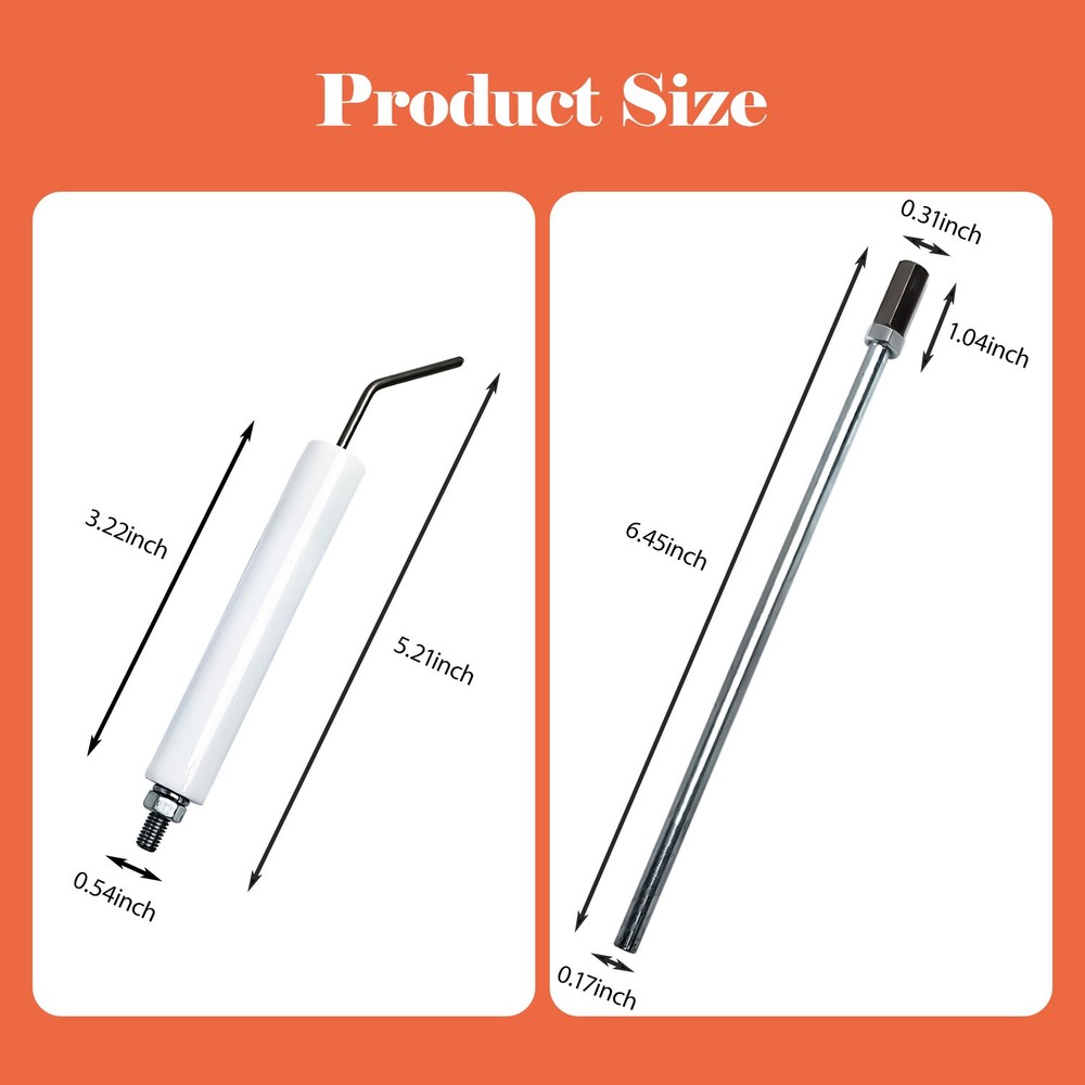 2 PACK 5780 Electrode Insulator Replacement Assembly For Beckett Oil Burner