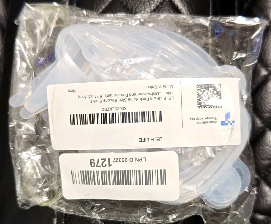 4 Pack Same Size Silicone Stretch Lids, Thicker Reusable Sturdy Silicone B32