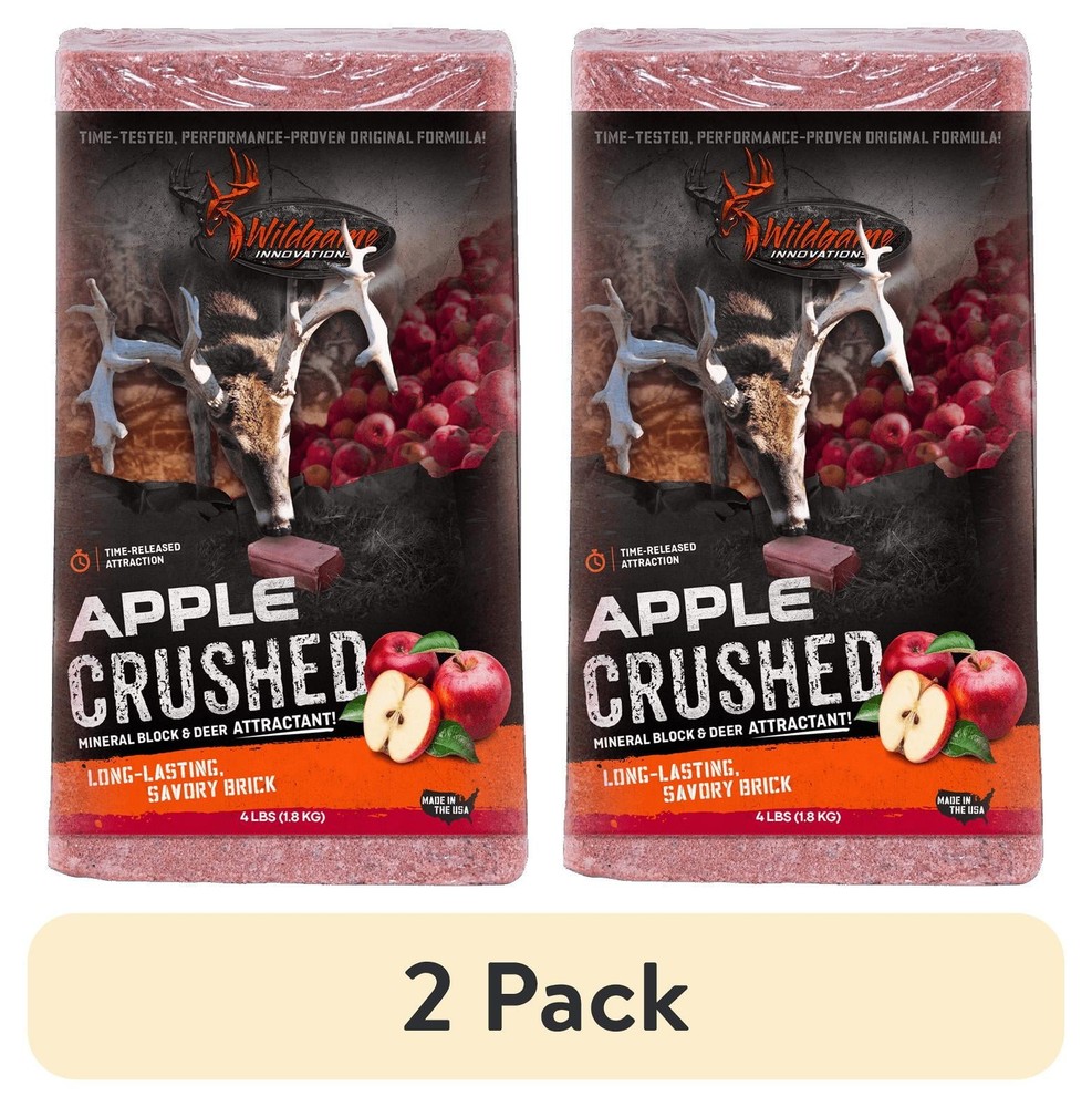 2-Pack Time-Released Deer Salt Block, 4lbs Each, Long-Lasting
