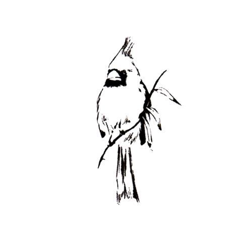 Cardinal UNMOUNTED Rubber Stamp, Bird, Winter, Christmas #9
