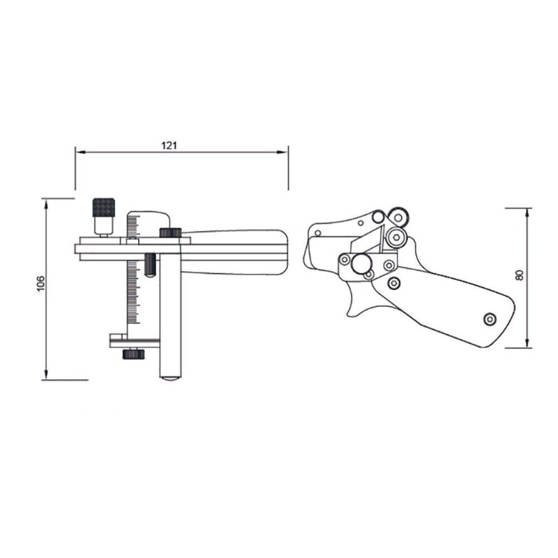 Manual Leather Strip Cutter Roller Type 10-60MM Adjustable Leathercraft Cutting