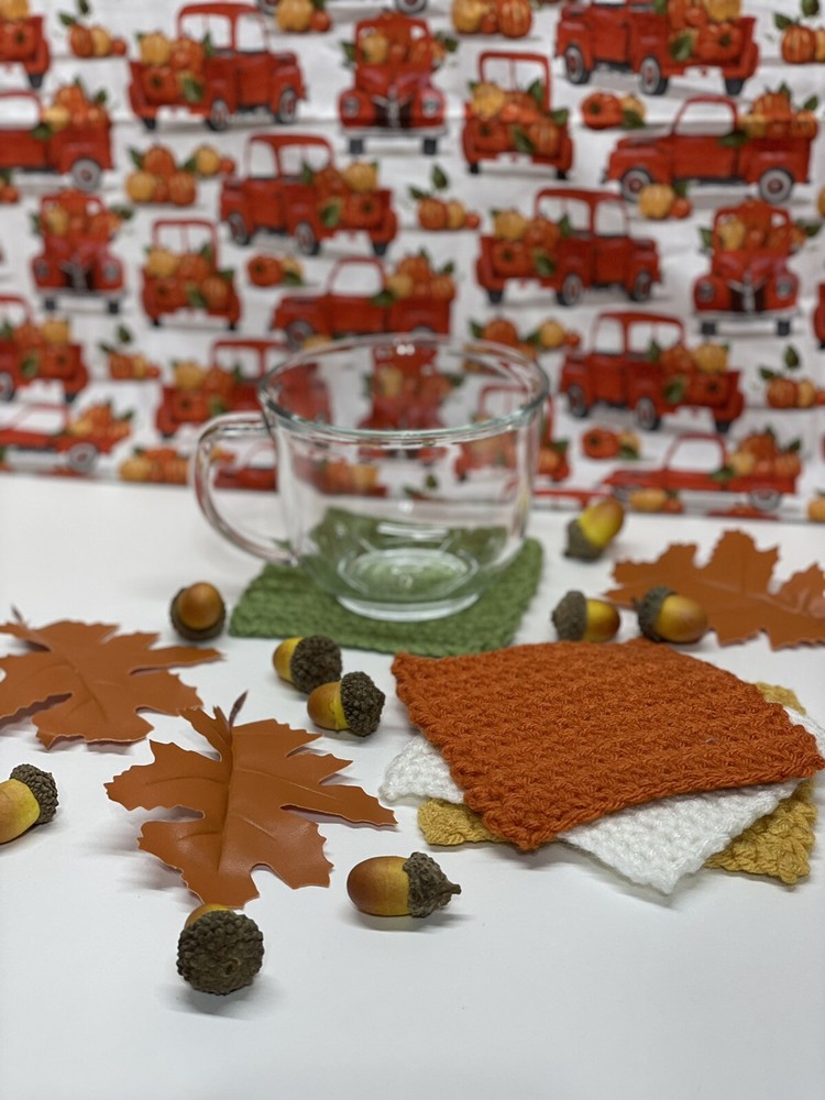 Crocheted Coasters For Fall 🍂