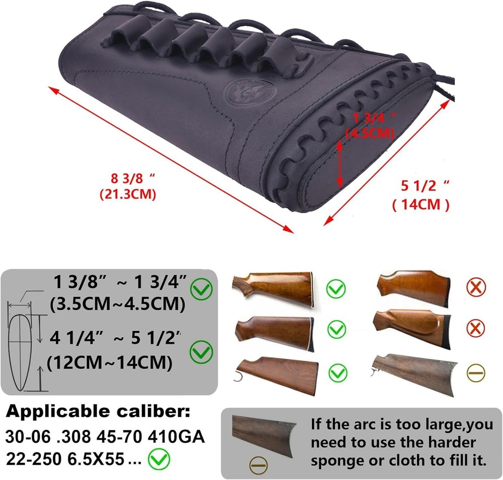 Leather Cheek Rest Pad