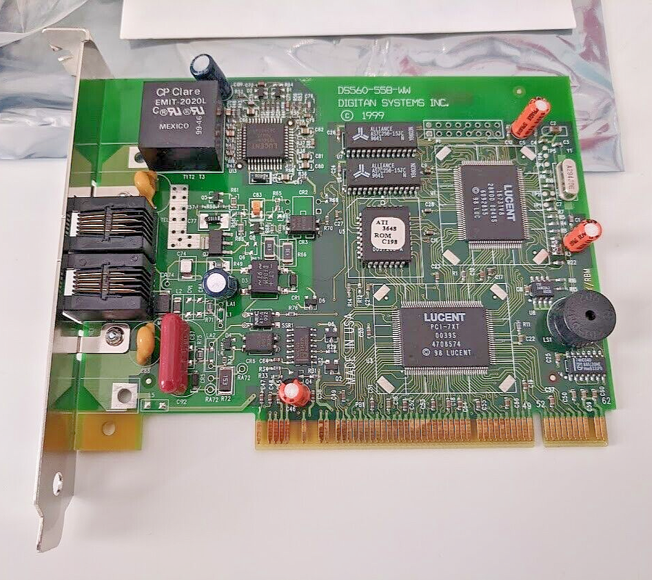NEW Digitan Lucent V.90 56K PCI Data/Fax Hardware Controller Base Internal Modem
