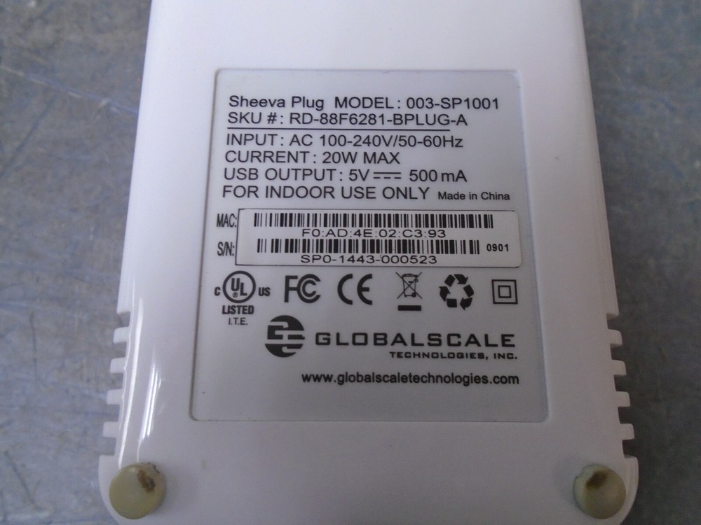 Sheeva Plug 003-SP1001  Globalscale Technologies
