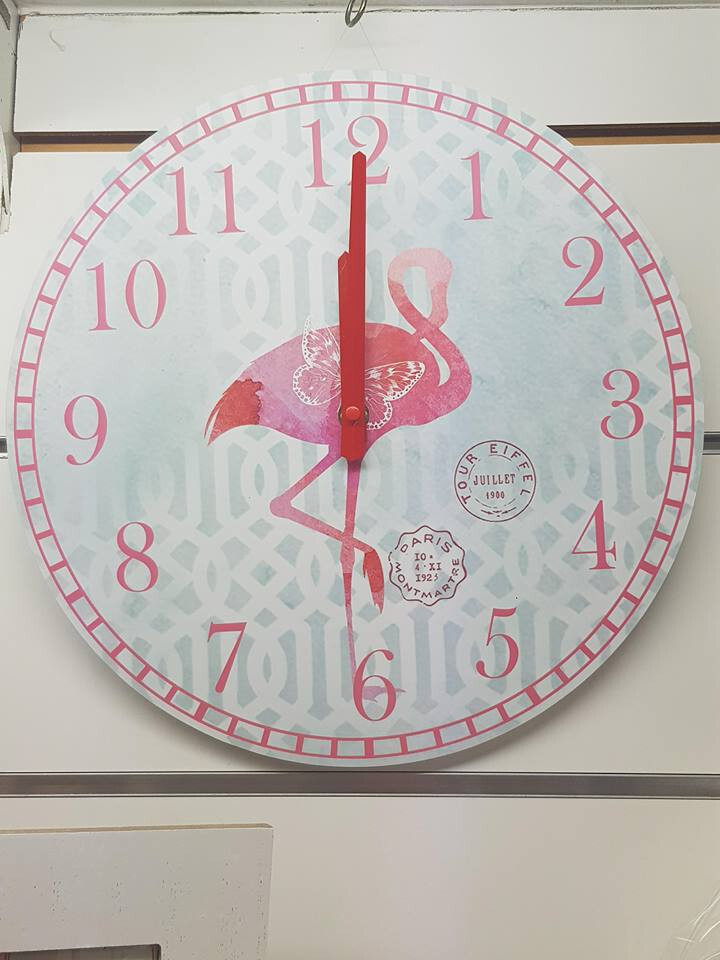FLAMINGO Wall Clock Home Decor