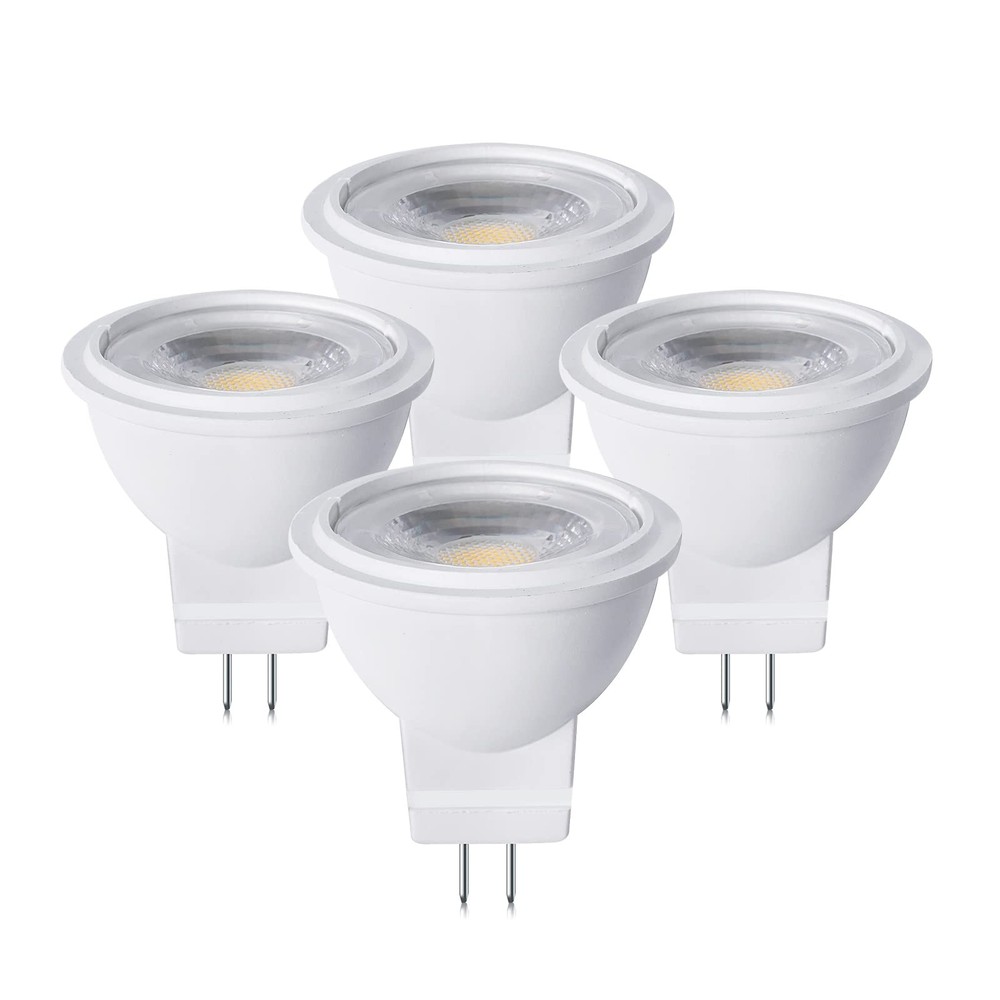 4 Pack MR11 GU4 LED Bulb 3W 12V Warm White 3000K
