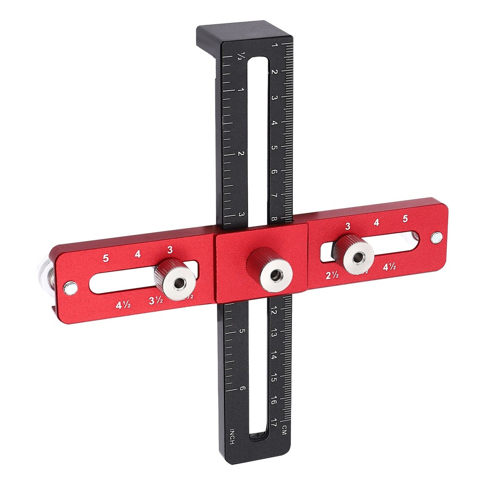 Drilling Positioning Guide Ruler Tool Adjustable Woodworking Drill Guide