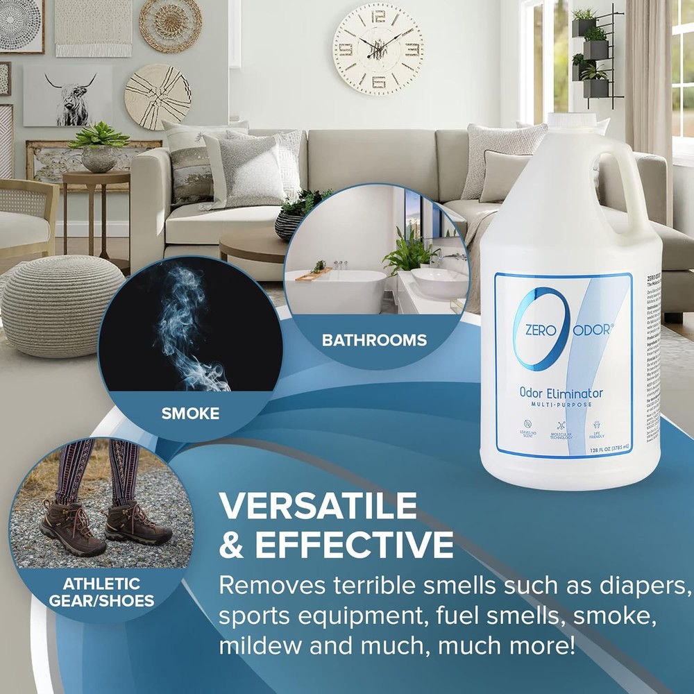 Zero Odor - Multi-Purpose Strong Eliminator for 128 Fl Oz (Pack of 1)