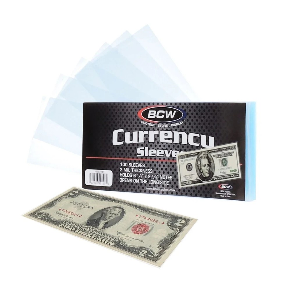 **(10) BCW Regular Currency Storage Sleeves**