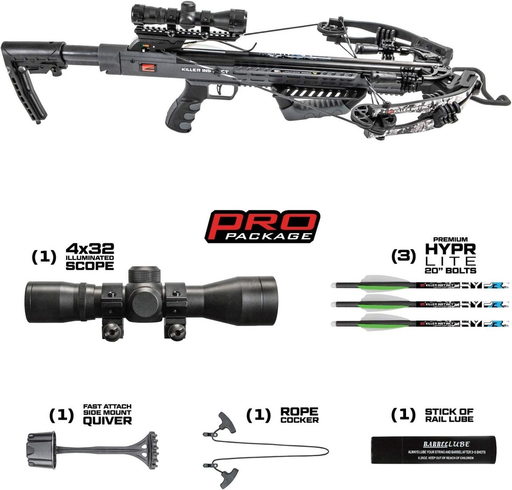Optimized Burner Crossbow 415 FPS - Adjustable Fit & Pro Hunter's Kit