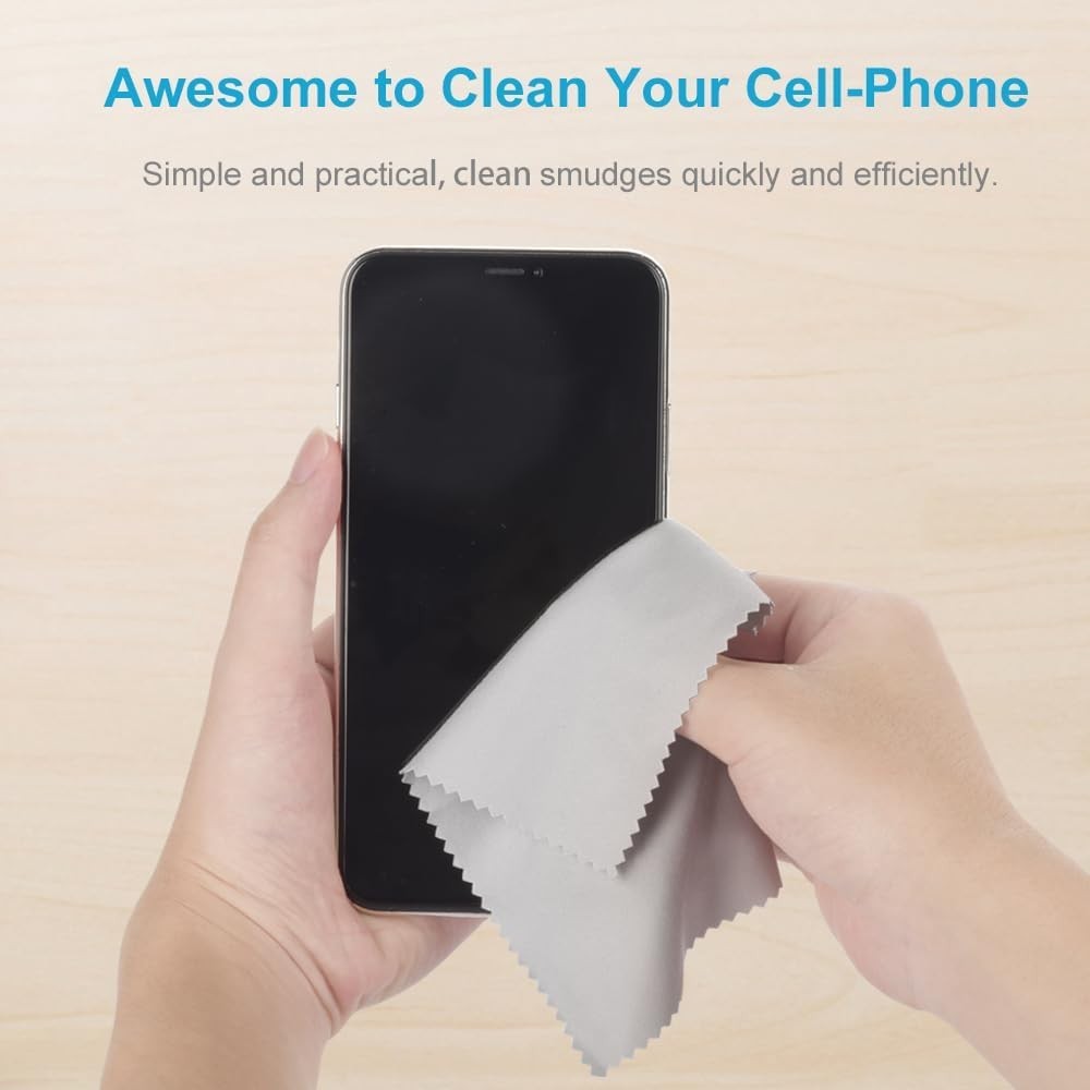 Microfiber Lens Wipes 8 Pack for Glasses and Electronics Cleaning