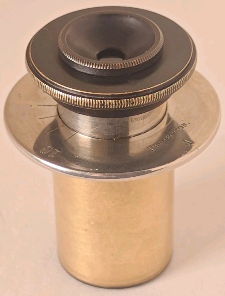 ANTIQUE STEEL/BRASS PROJECTION MICROSCOPE EYEPIECE
