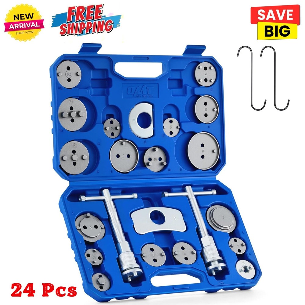 24pcs Heavy Duty Brake Caliper Compression Tool for Brake Pad Replacement Reset