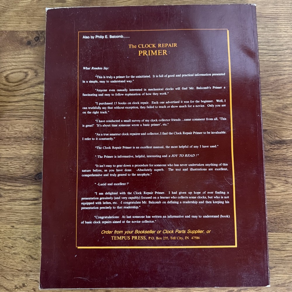 Philip Balcomb Clock Repair Primer 7th Edition + First Reader 3rd Edition Set