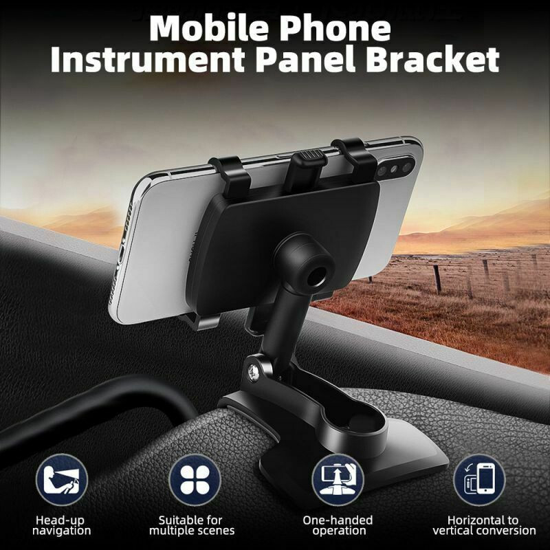 Car Mobile Phone Holder Navigation Bracket Sun Visor Mirror Dashboard Mounting