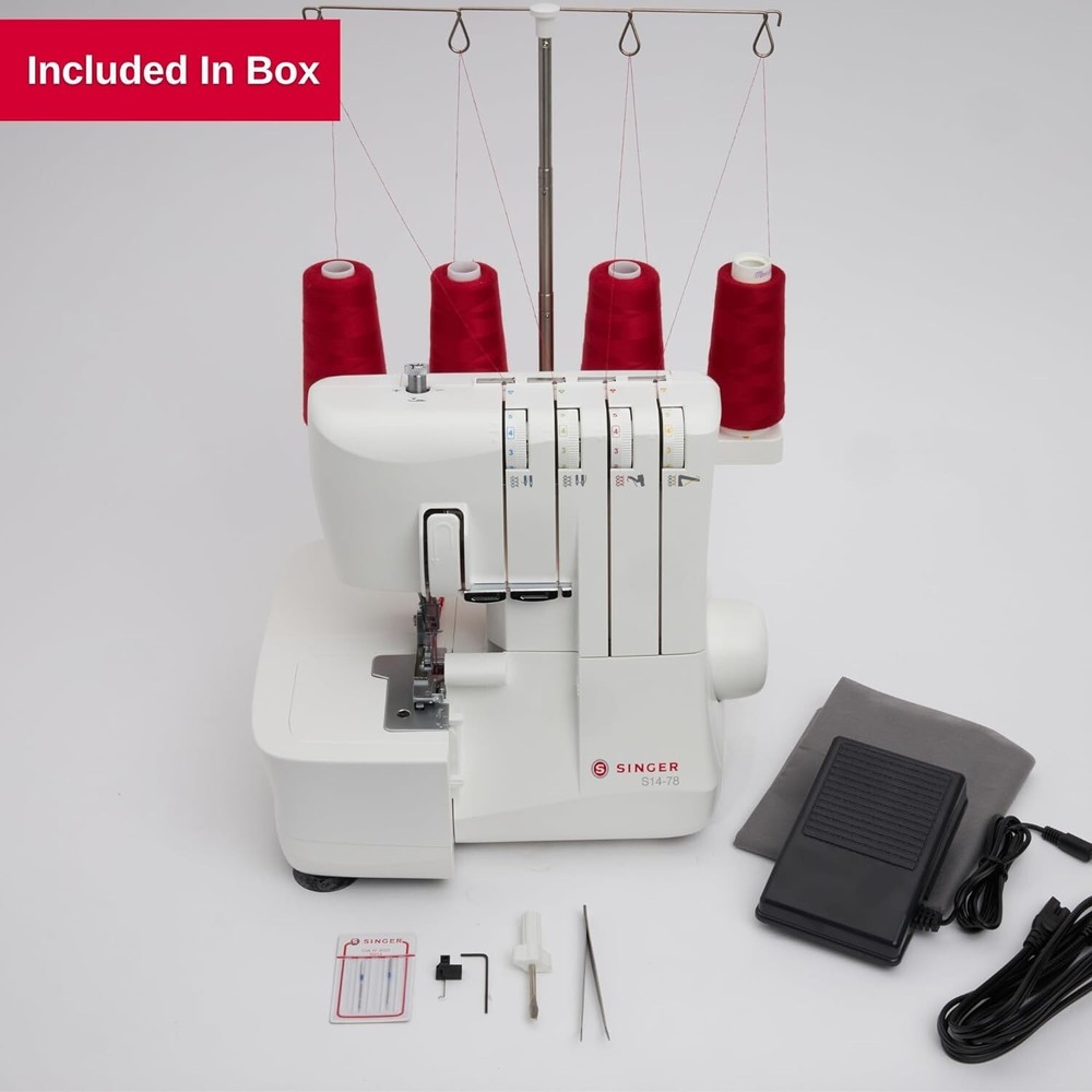 SINGER S14-78 Differential Feed Serger Overlock Machine with Accessory Kit