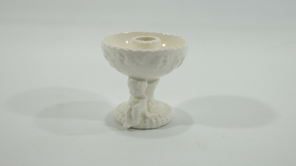 Renaissance Cherub White Taper Candle Holder Lefton #3564