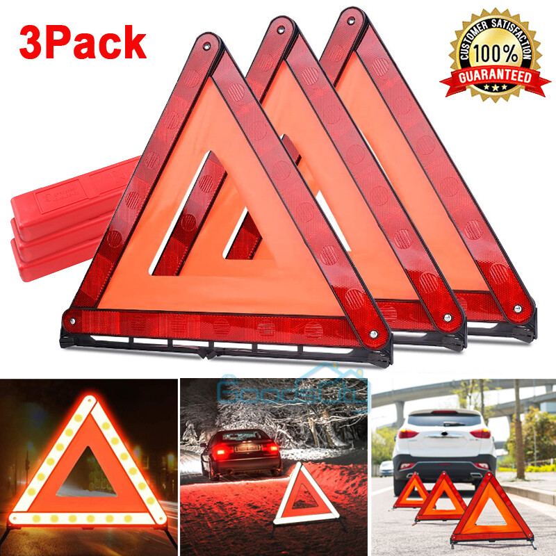 3X Warning Dot Approved Kit Triangle Emergency Shutdown Reflective Safety Board