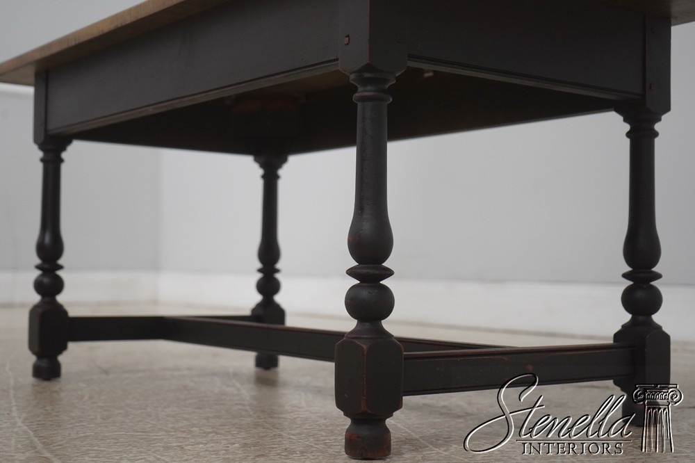 72585: Tiger Maple Top Black Base Coffee Table