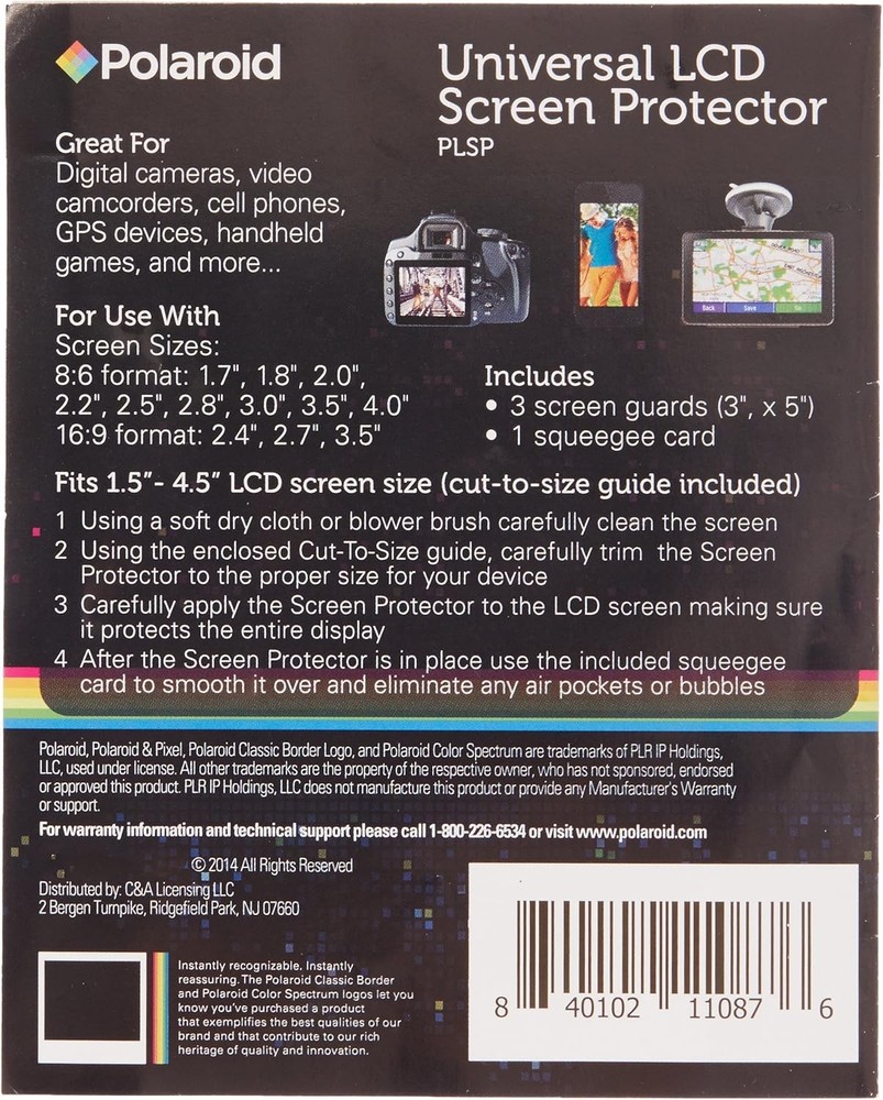 Polaroid Universal LCD Screen Protector - The Easy Way To Protect Your...