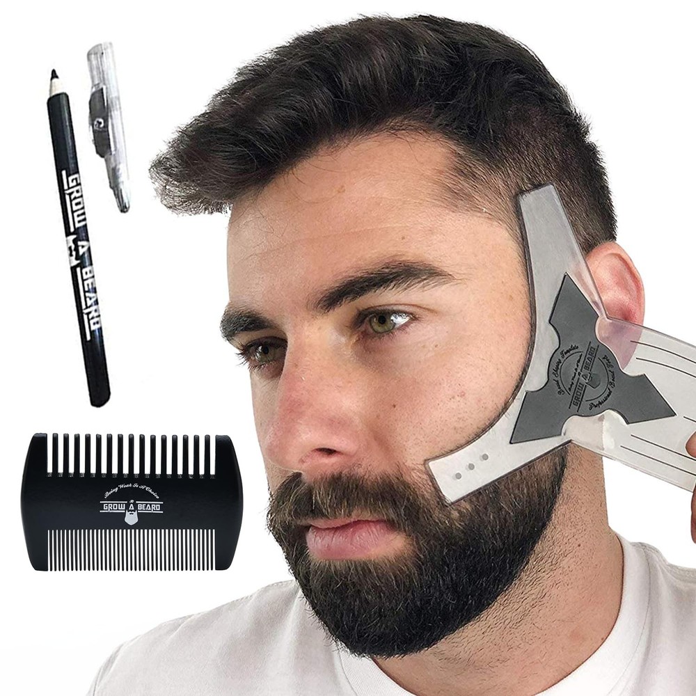 Beard Shaper & Beard Shaping Tool for Men, Beard Lineup Guide Template, Perfe...