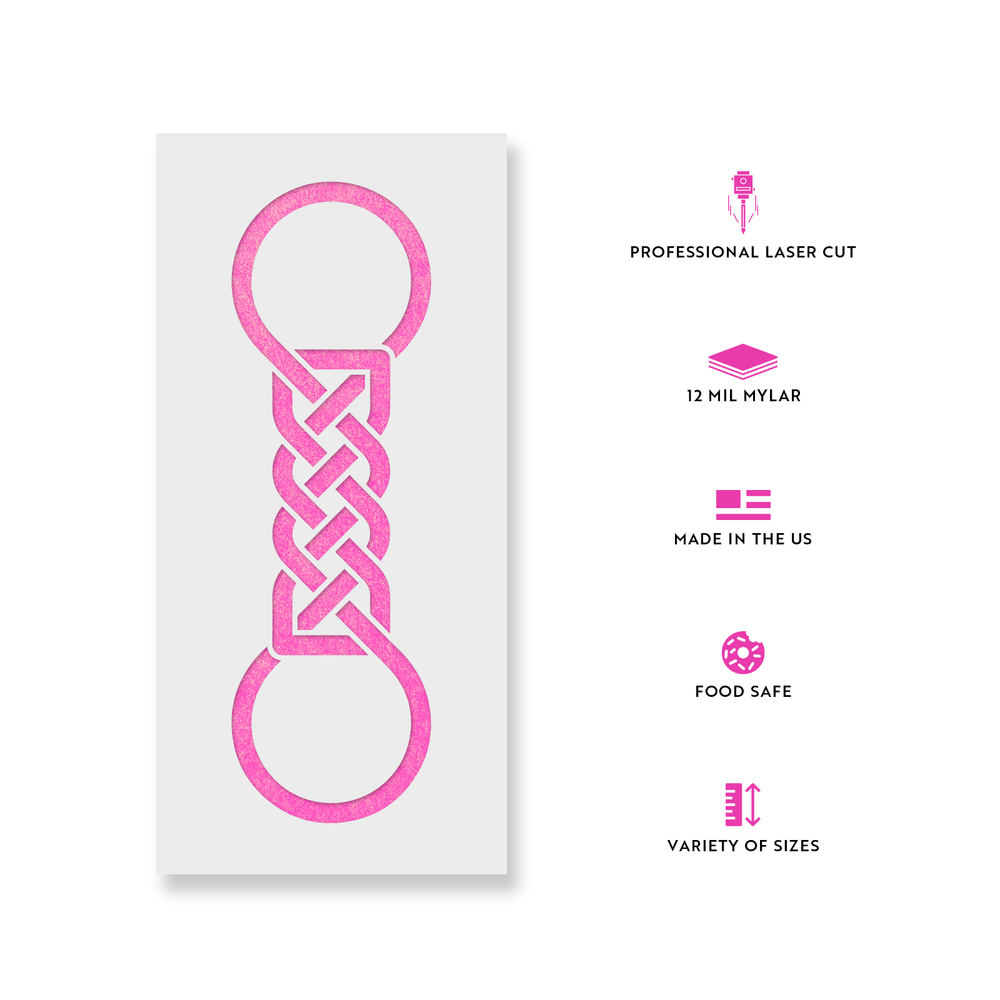 Celtic Knot Stencil - Durable & Reusable Mylar Stencils