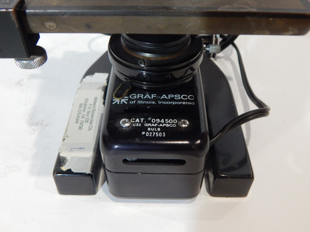 Vintage Bausch & Lomb Dual Eyepiece Microscope in Wood Case.