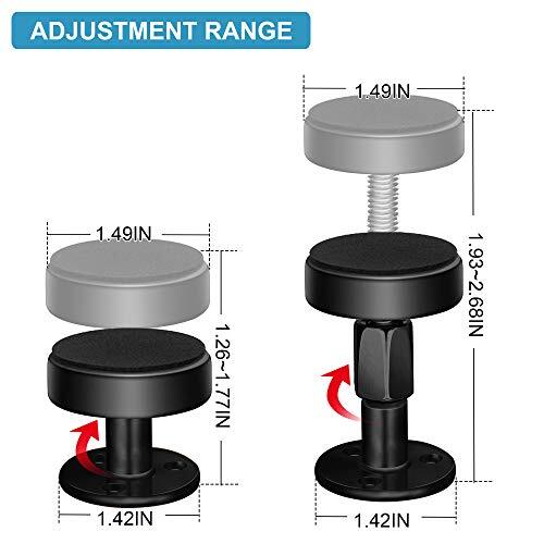 2PCS Black Adjustable Bed Frame Anti-Shake Tool, Headboard Stoppers with Free