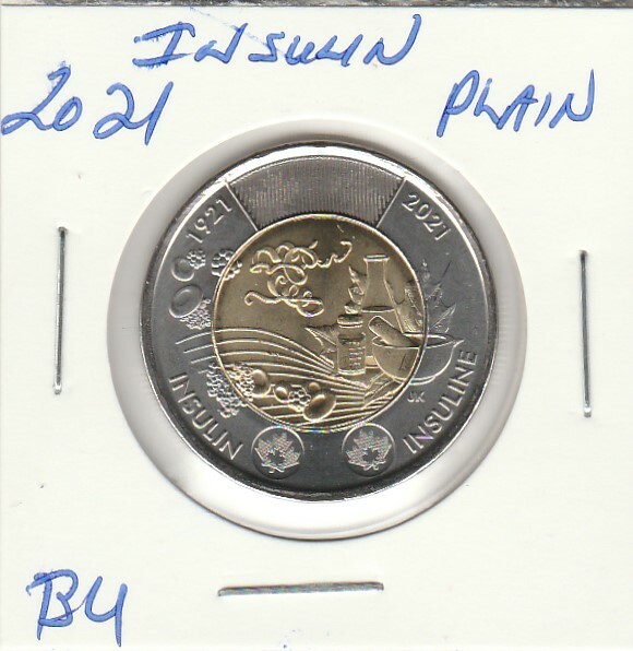 Canada 2021 $2.00 100th. Ann. Insulin Colored & Plain