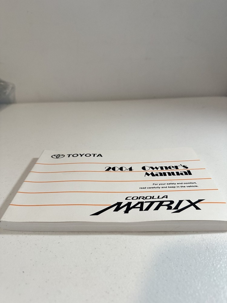 Corolla Matrix Owner's Manual Toyota 2004