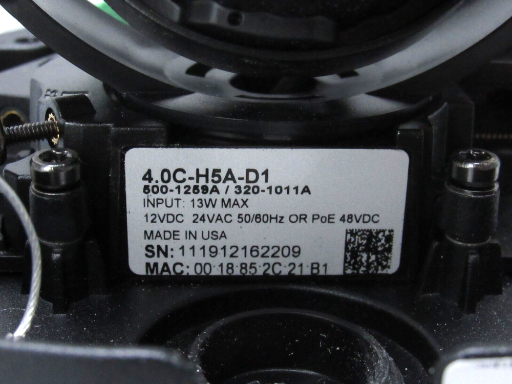 Avigilon 4.0C-H5A-D1 4MP Surface Mount Indoor Dome Camera [CTH]