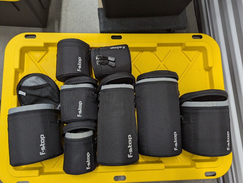 f-stop gear lens barrels small, medium, large