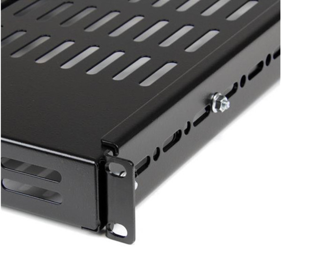 StarTech.com 1U Adjustable Mounting Depth Vented Rack Mount Shelf - Heavy Duty