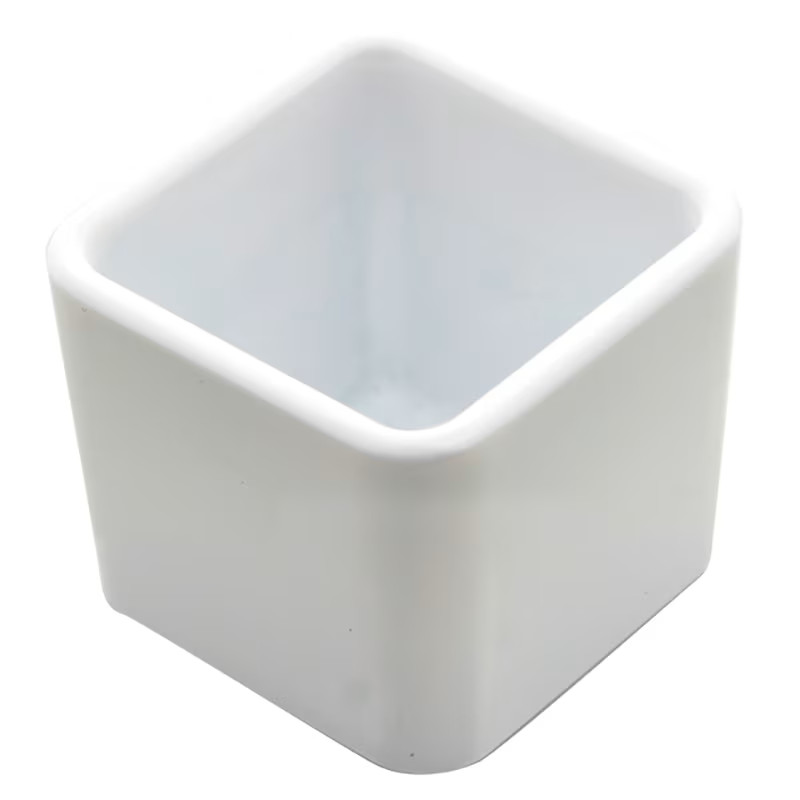 ThermoServ 1923 WHITE NSF 2 Ounce Square Melamine Ramekin - 24 / CS