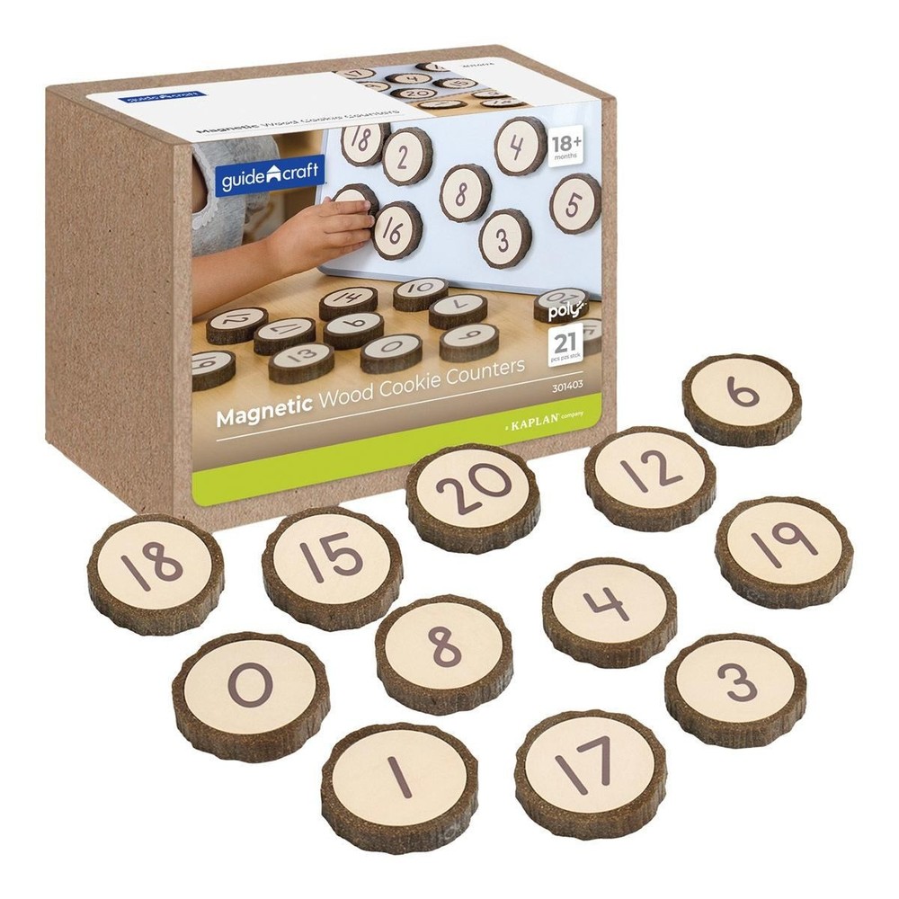 Kaplan Early Learning Magnetic Wood Cookie Counters - 21 Pieces