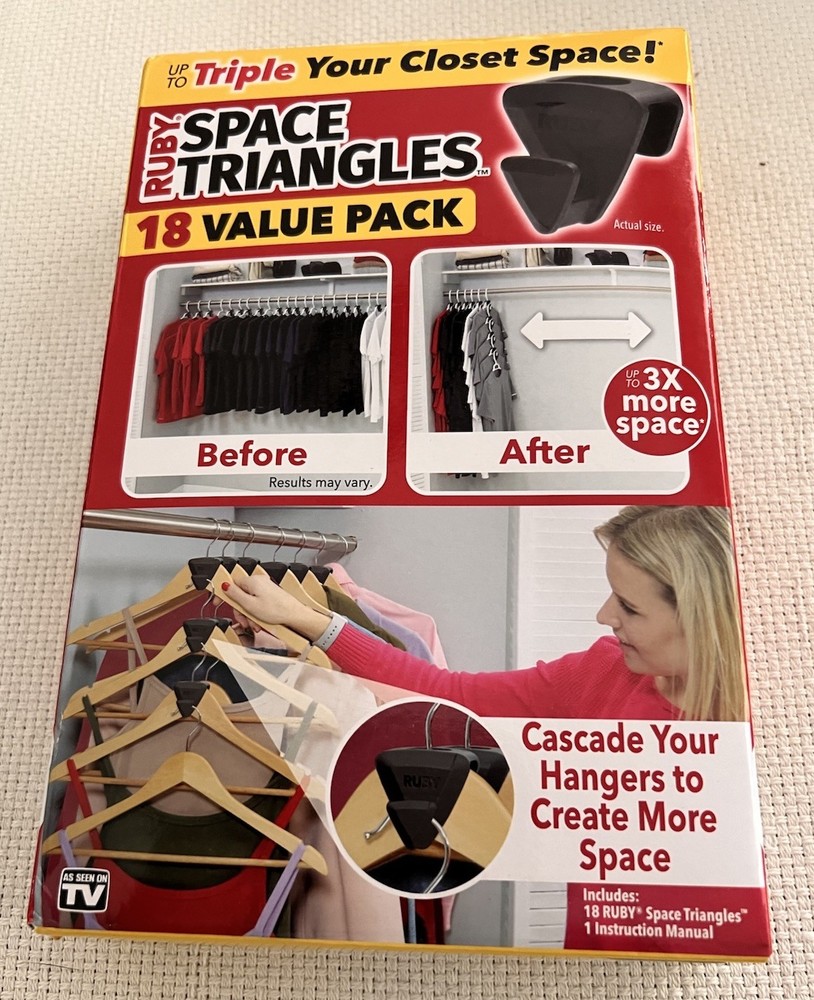 Ruby Space Triangles 18 Value Pack - Up To Triple Your Closet Space
