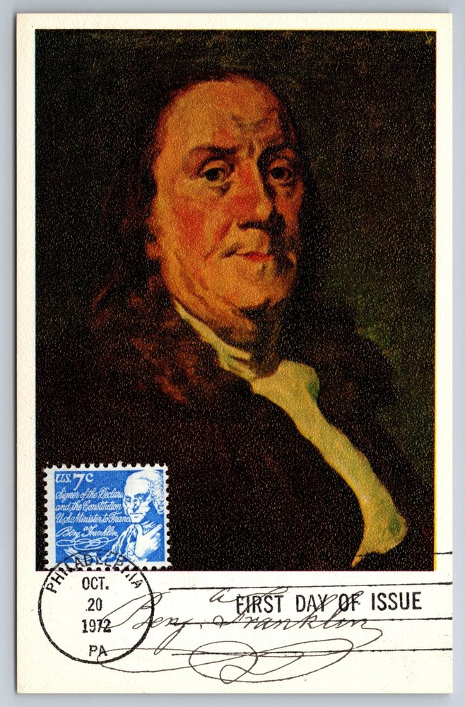 #1393d Ben Franklin FDC Maxi Card