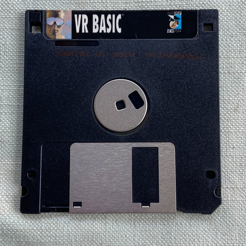 Vintage Video Game 3.5” Floppy Disk VR Basic Virtual Reality World Maker IBM PC