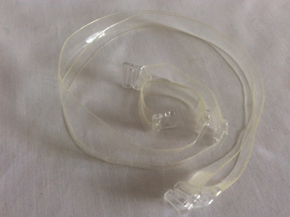 Pair of Invisible Transparent Bra Straps - Adjustable Plastic Straps